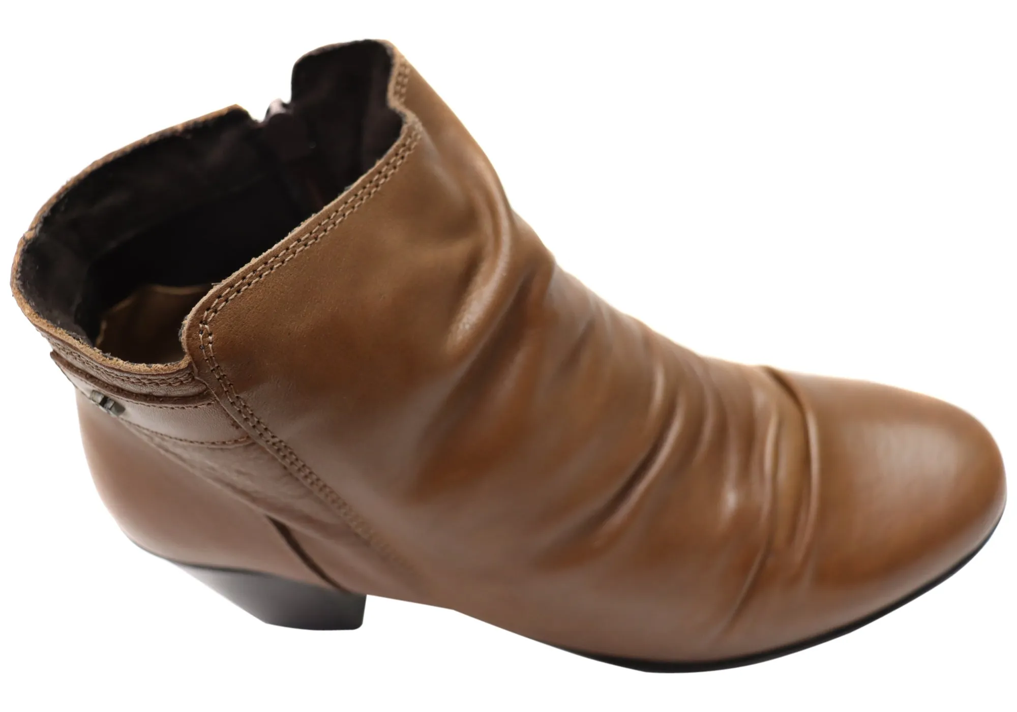 Perlatto Brooke Damen Bequeme Leder Knöchelstiefel Hergestellt in Brasilien Perlatto Schuhe