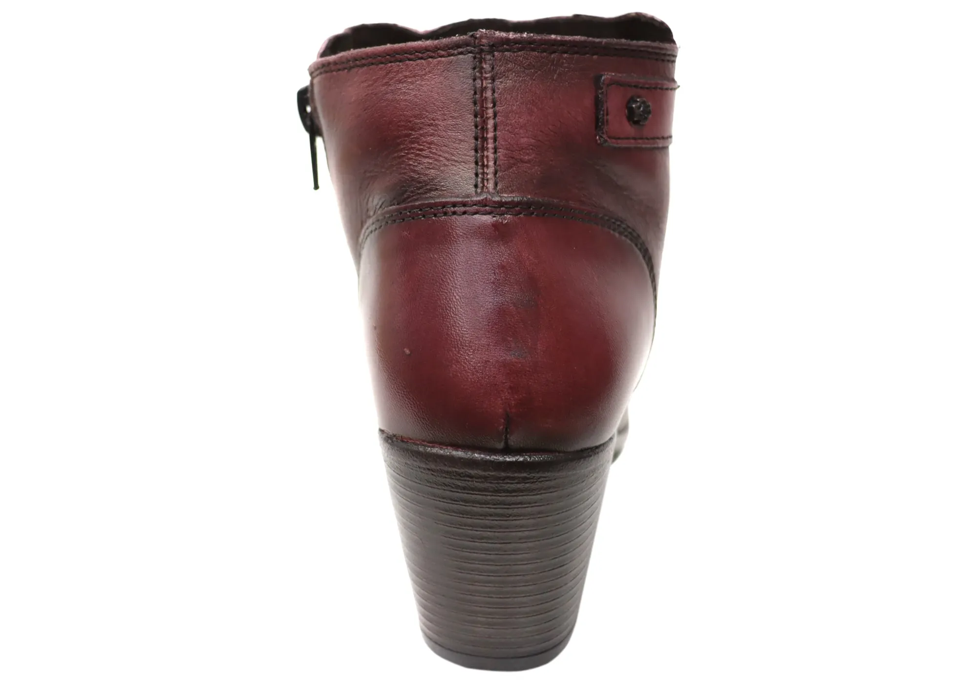 Perlatto Brooke Damen Bequeme Leder Knöchelstiefel Hergestellt in Brasilien Perlatto Schuhe