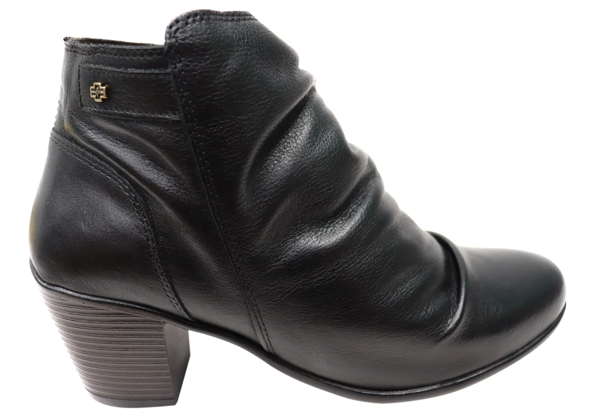 Perlatto Brooke Damen Bequeme Leder Knöchelstiefel Hergestellt in Brasilien Perlatto Schuhe