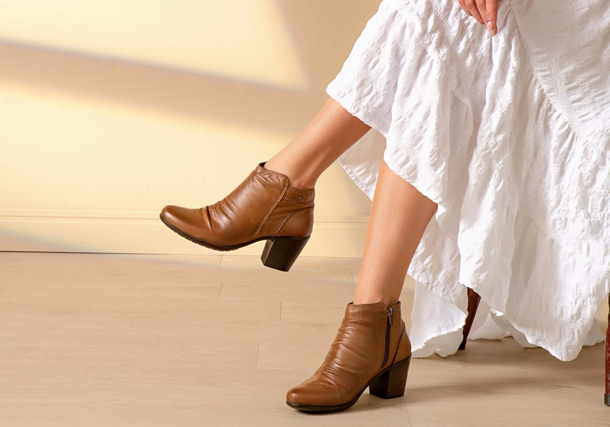 Perlatto Brooke Damen Bequeme Leder Knöchelstiefel Hergestellt in Brasilien Perlatto Schuhe
