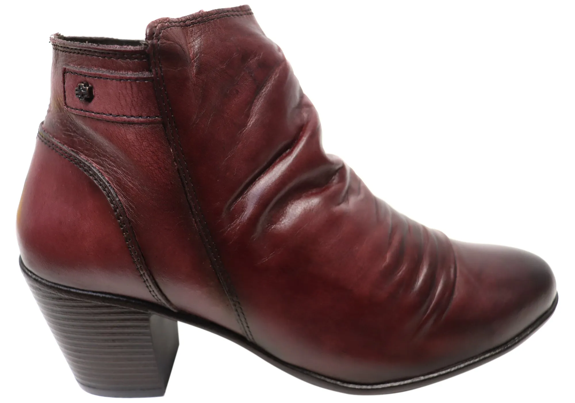 Perlatto Brooke Damen Bequeme Leder Knöchelstiefel Hergestellt in Brasilien Perlatto Schuhe