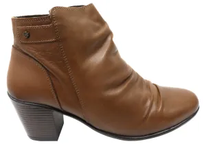 Perlatto Brooke Damen Bequeme Leder Knöchelstiefel Hergestellt in Brasilien Perlatto Schuhe