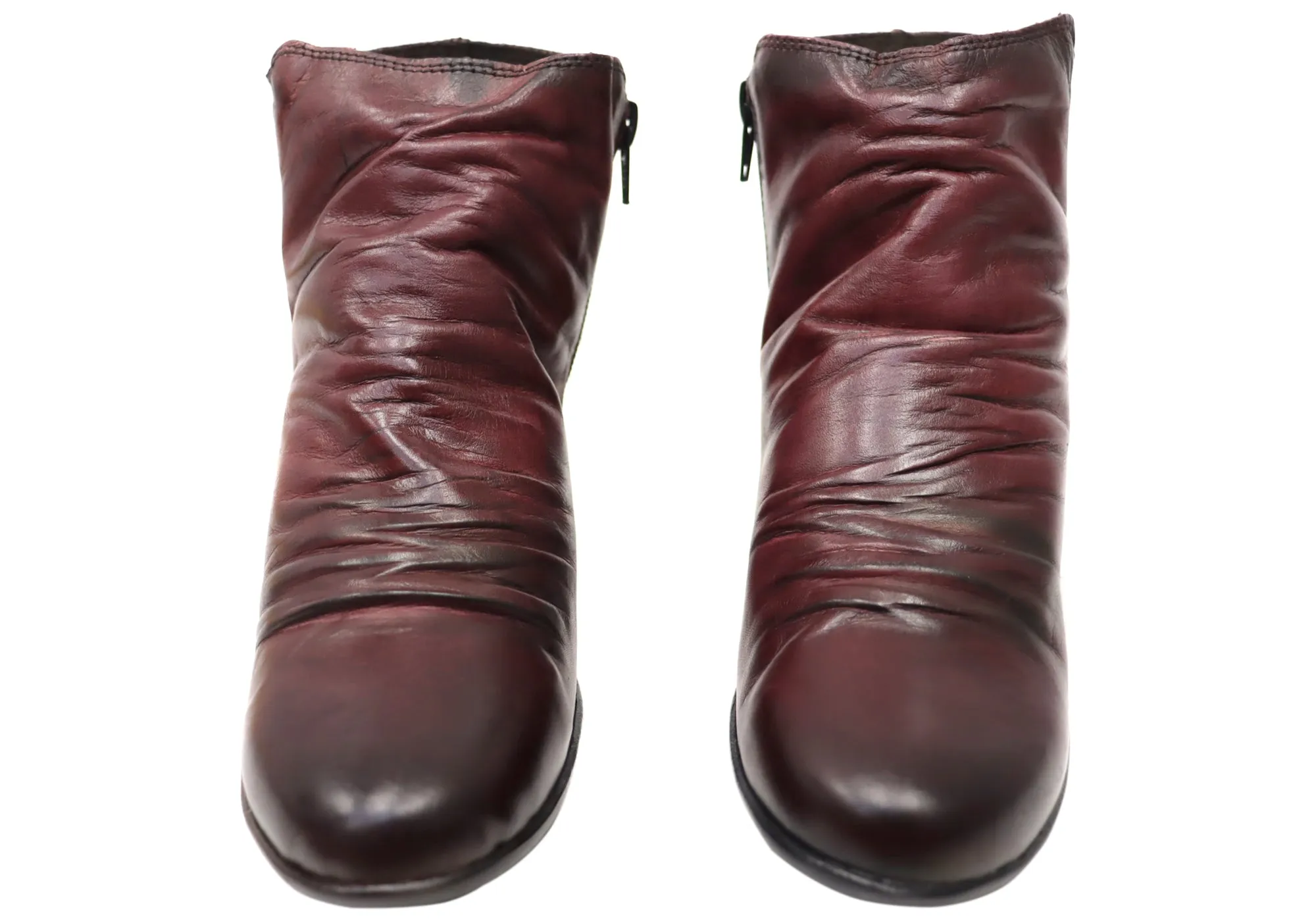 Perlatto Brooke Damen Bequeme Leder Knöchelstiefel Hergestellt in Brasilien Perlatto Schuhe