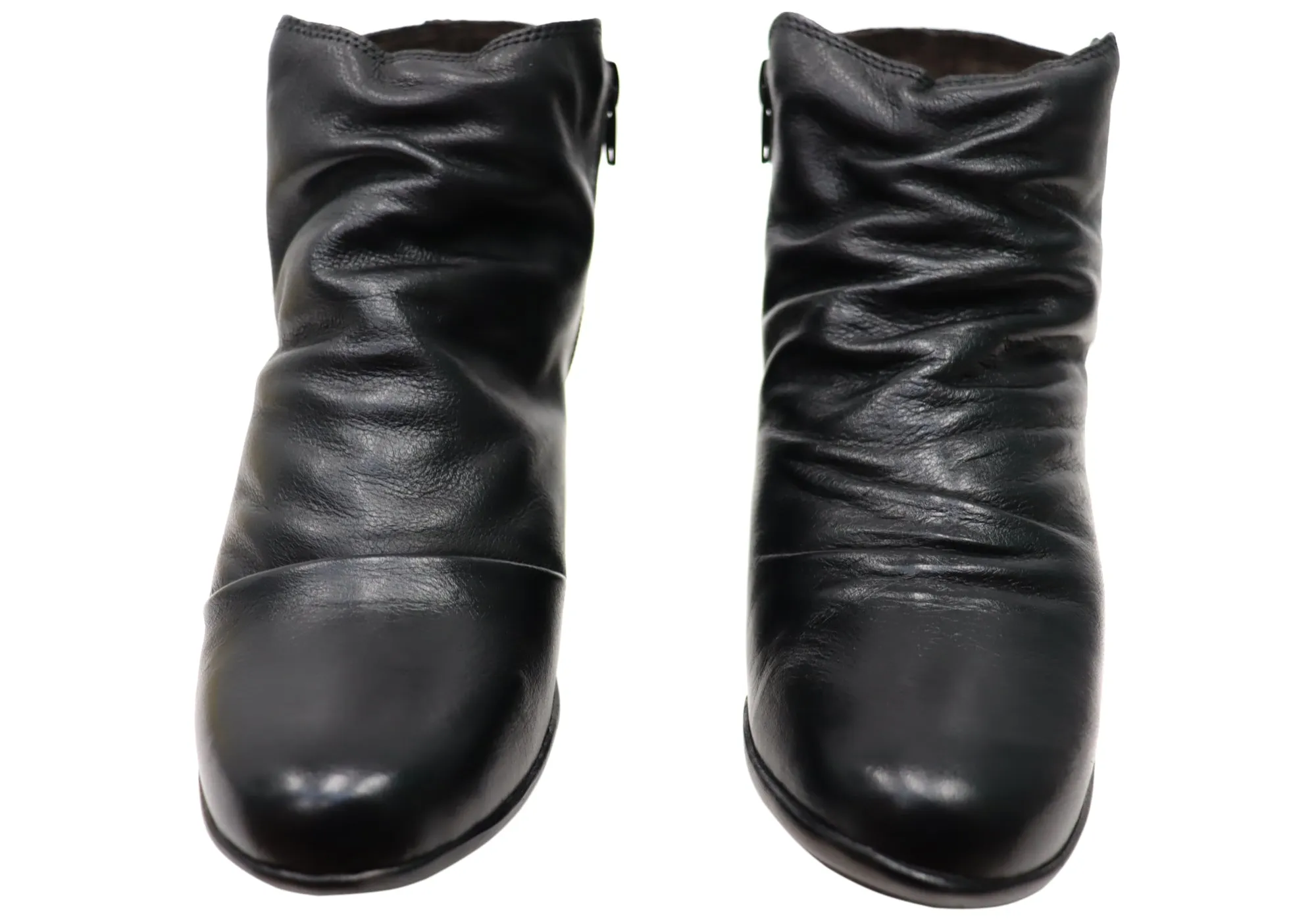 Perlatto Brooke Damen Bequeme Leder Knöchelstiefel Hergestellt in Brasilien Perlatto Schuhe
