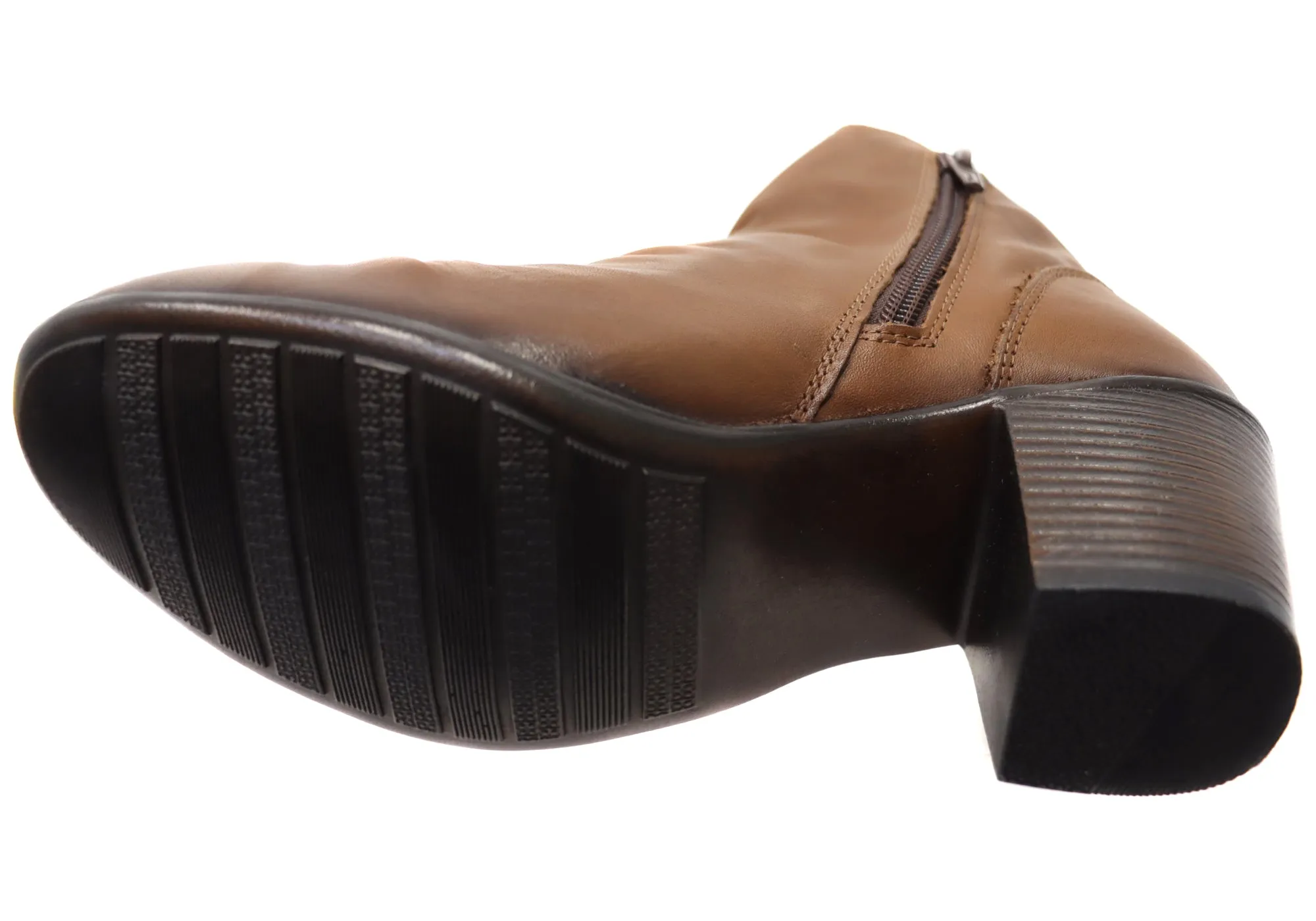 Perlatto Brooke Damen Bequeme Leder Knöchelstiefel Hergestellt in Brasilien Perlatto Schuhe