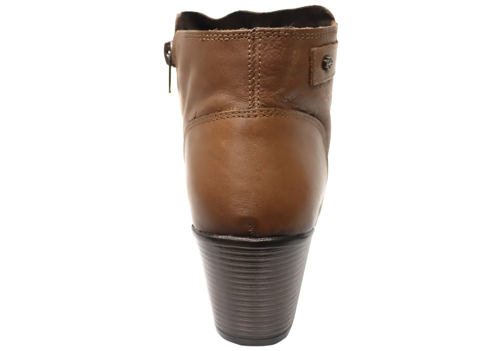Perlatto Brooke Damen Bequeme Leder Knöchelstiefel Hergestellt in Brasilien Perlatto Schuhe
