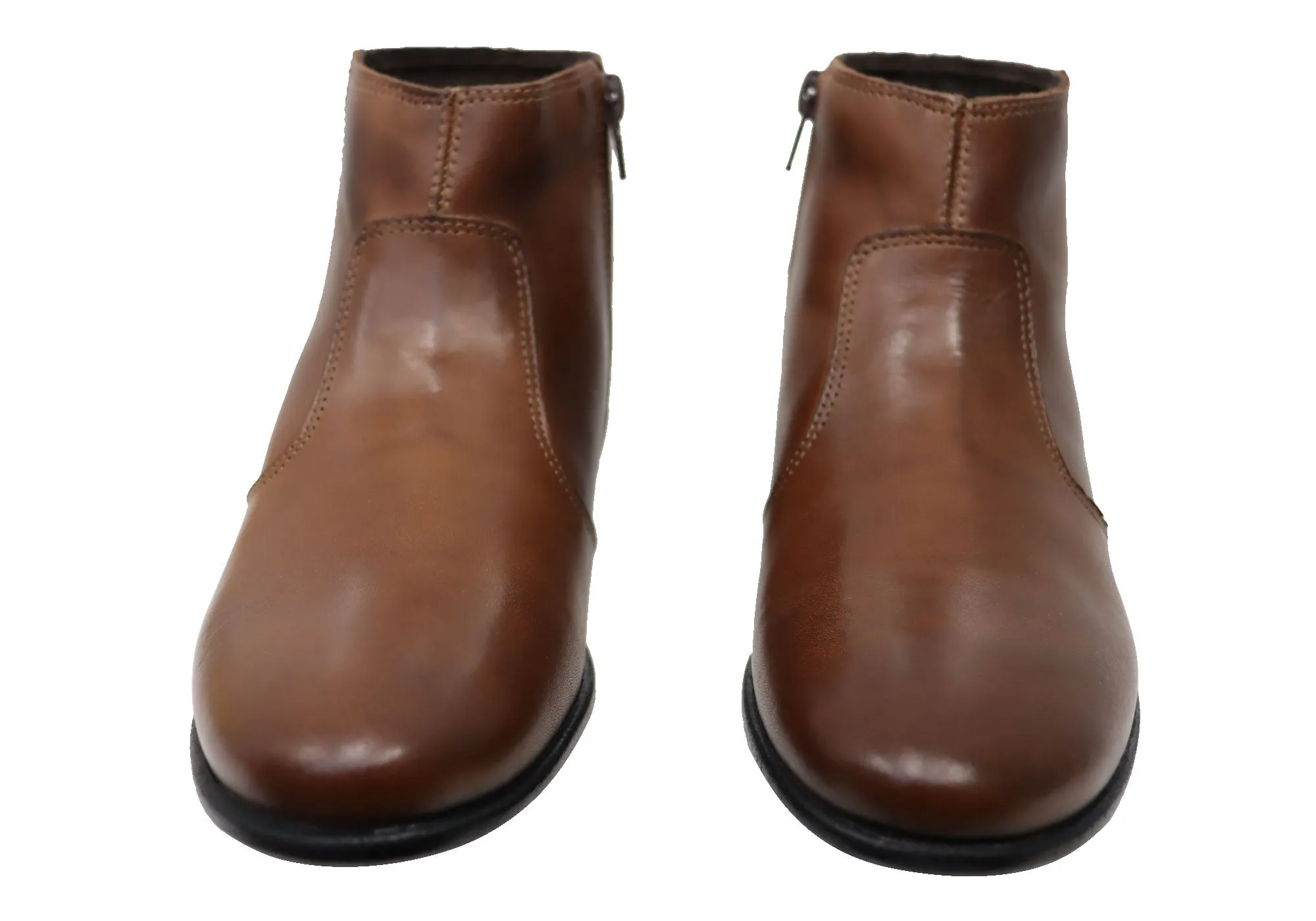 Perlatto Morgan Damen Bequeme Leder Knöchelstiefel Hergestellt in Brasilien Perlatto Schuhe