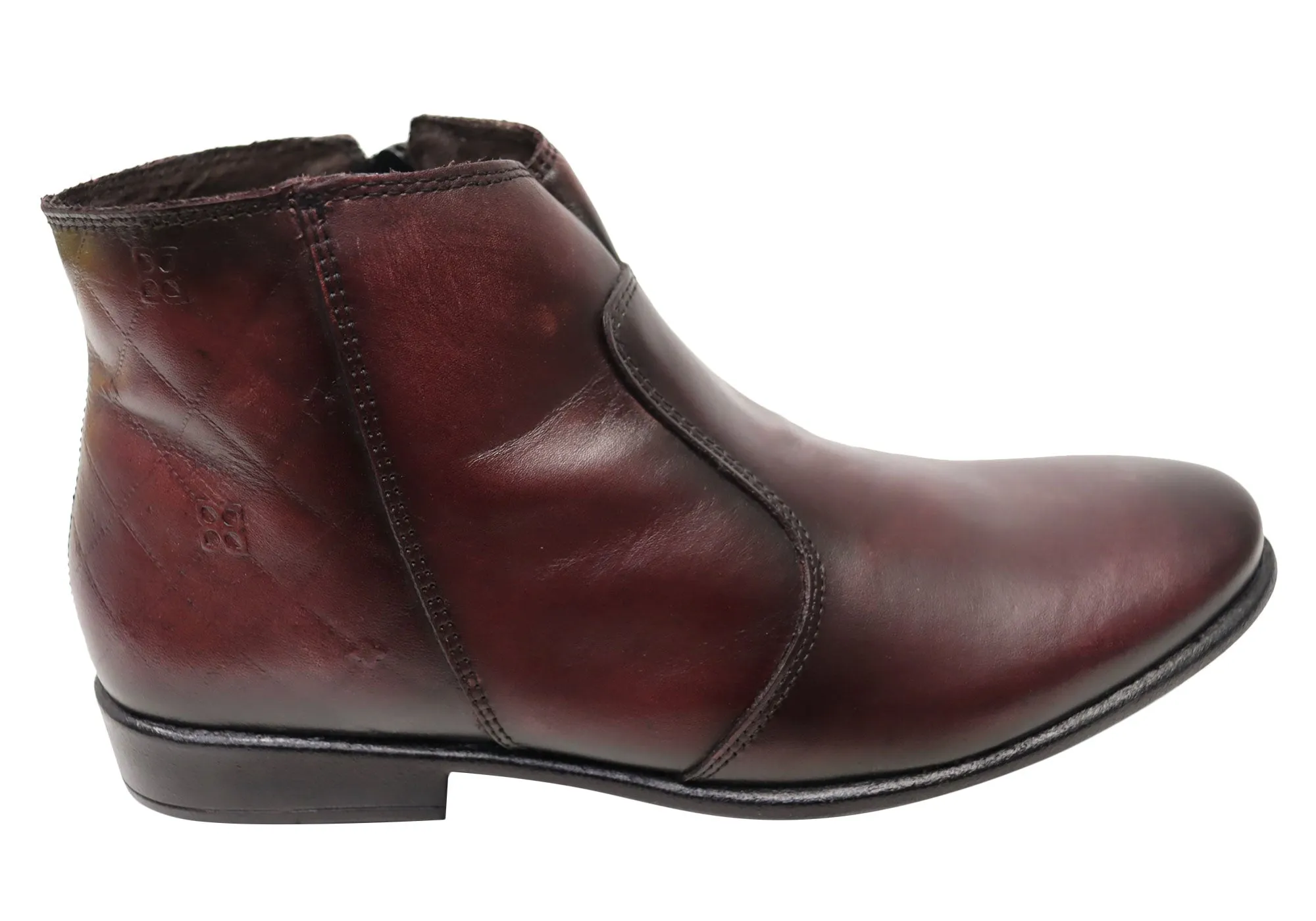 Perlatto Morgan Damen Bequeme Leder Knöchelstiefel Hergestellt in Brasilien Perlatto Schuhe