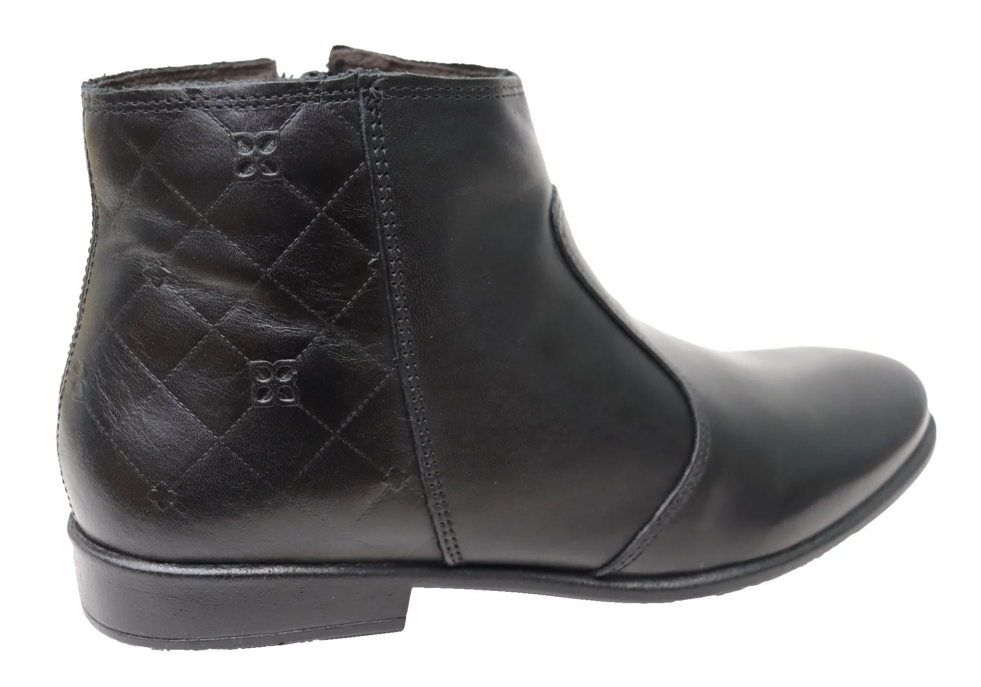 Perlatto Morgan Damen Bequeme Leder Knöchelstiefel Hergestellt in Brasilien Perlatto Schuhe