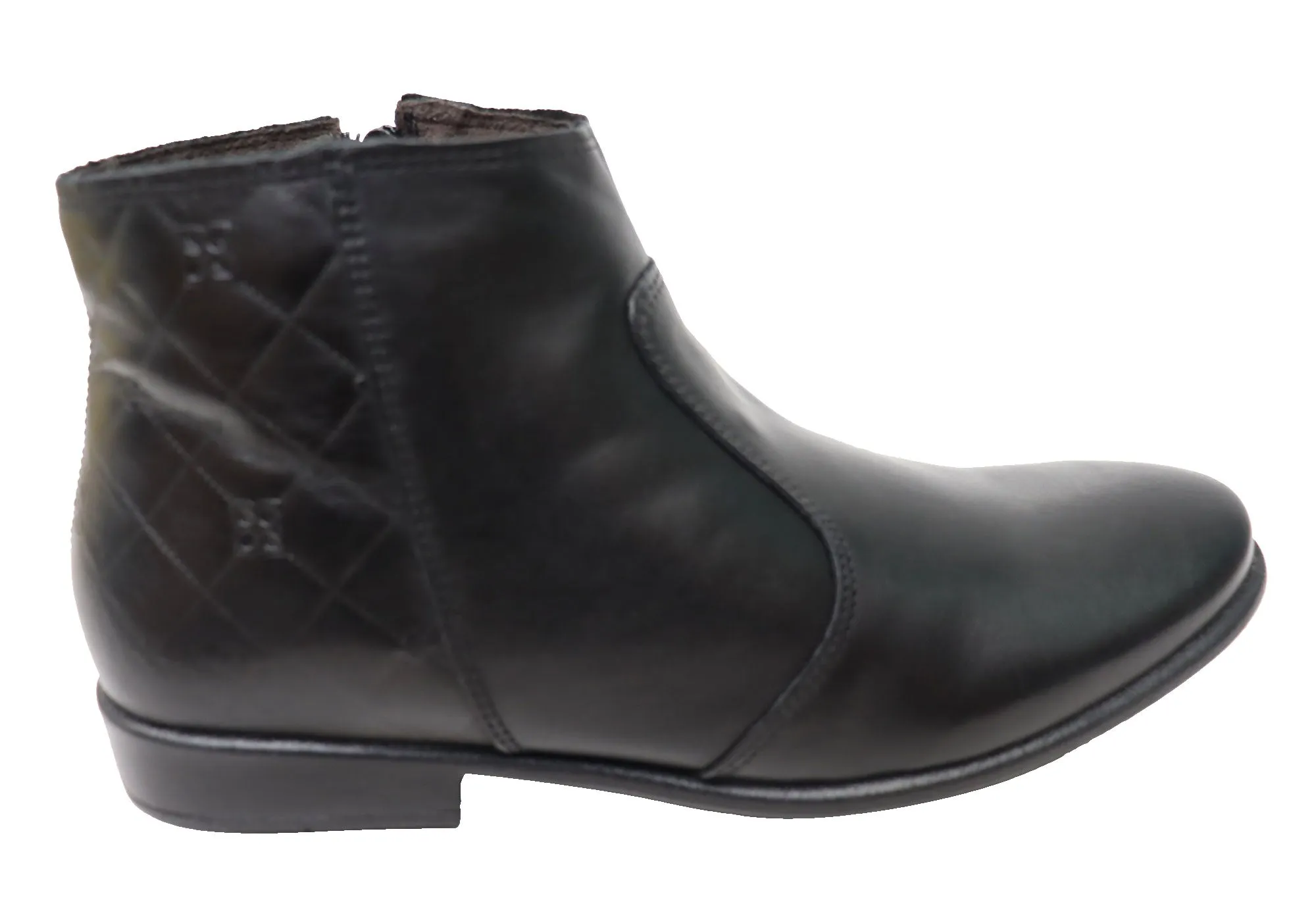 Perlatto Morgan Damen Bequeme Leder Knöchelstiefel Hergestellt in Brasilien Perlatto Schuhe