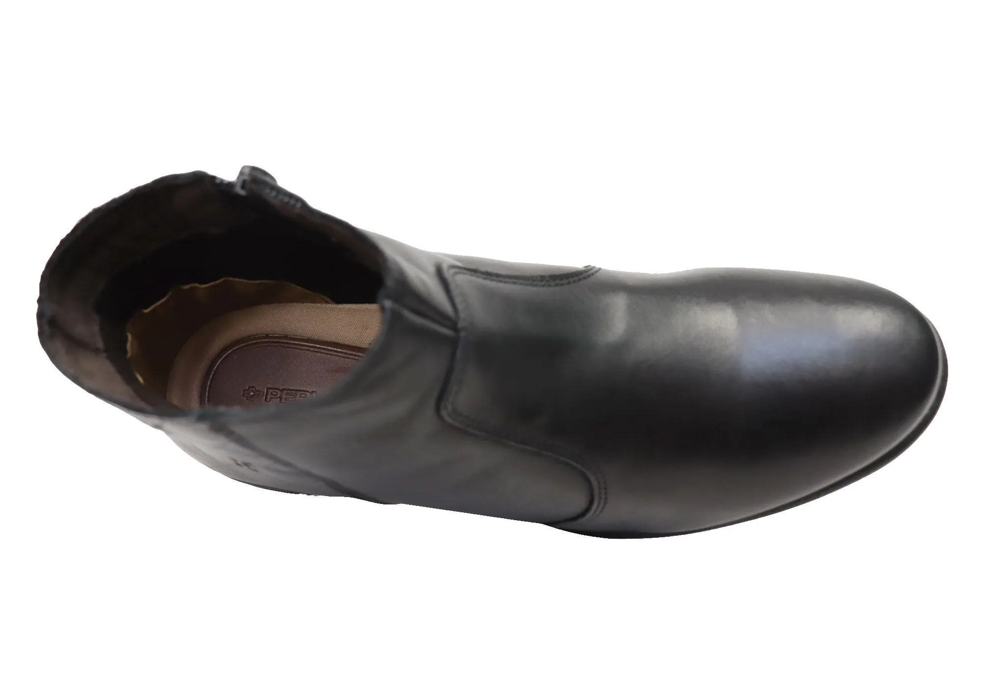 Perlatto Morgan Damen Bequeme Leder Knöchelstiefel Hergestellt in Brasilien Perlatto Schuhe