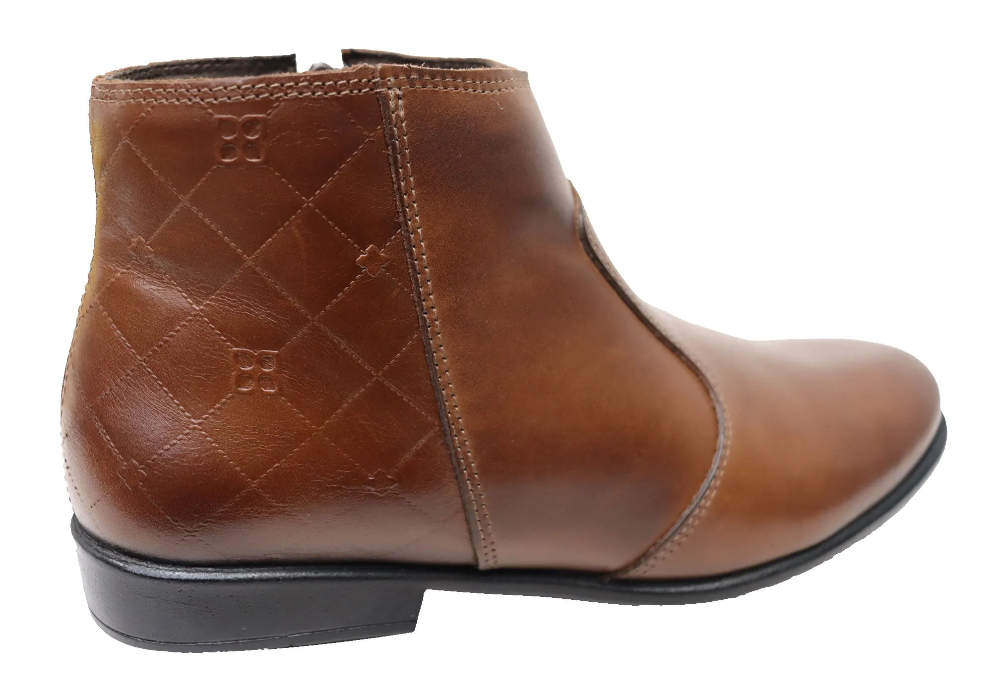 Perlatto Morgan Damen Bequeme Leder Knöchelstiefel Hergestellt in Brasilien Perlatto Schuhe