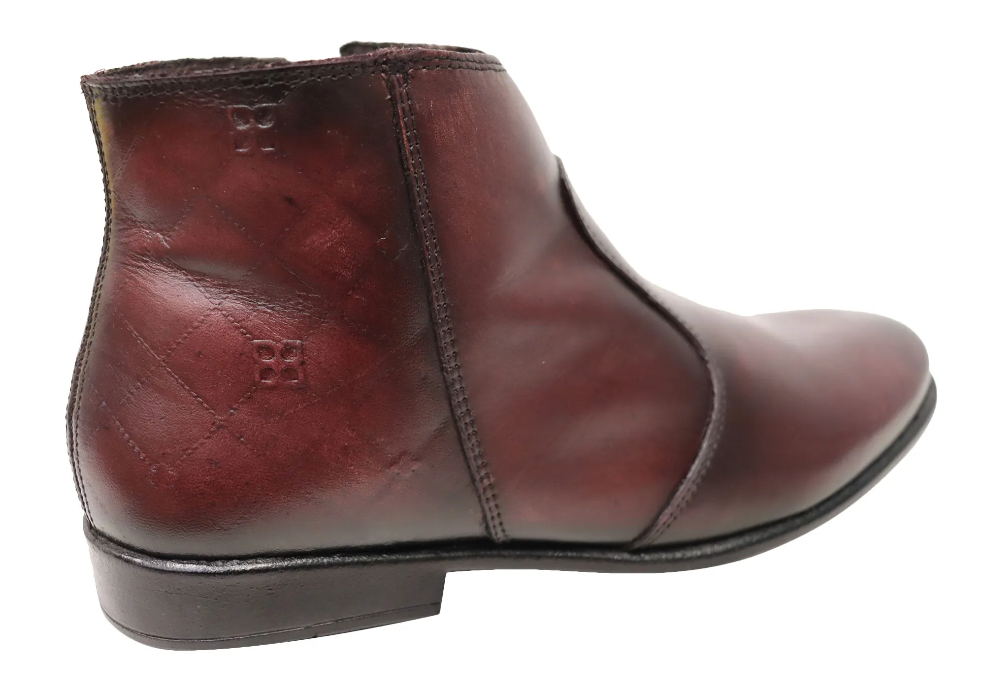 Perlatto Morgan Damen Bequeme Leder Knöchelstiefel Hergestellt in Brasilien Perlatto Schuhe