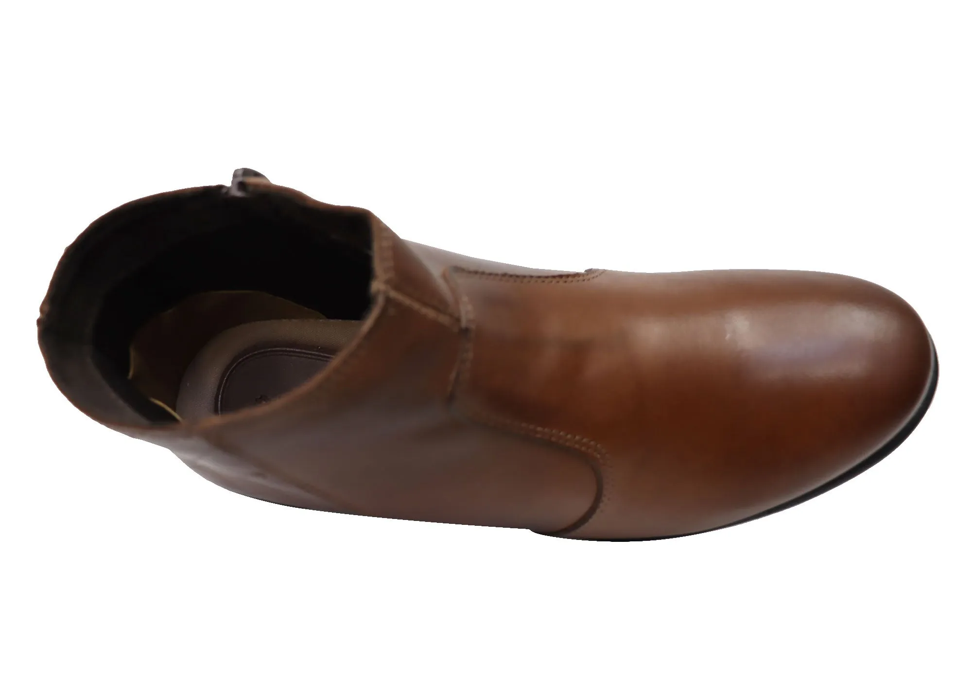 Perlatto Morgan Damen Bequeme Leder Knöchelstiefel Hergestellt in Brasilien Perlatto Schuhe