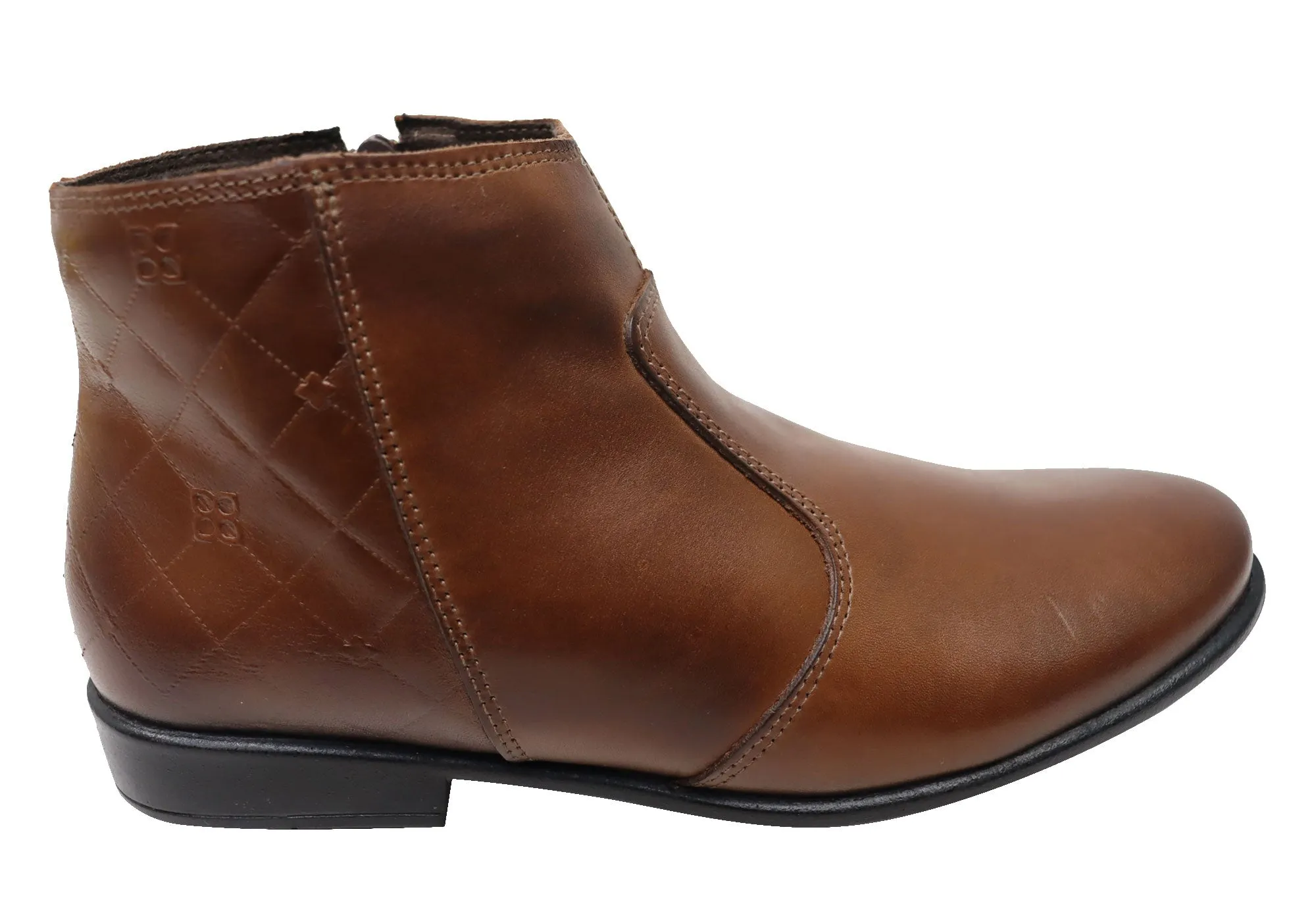 Perlatto Morgan Damen Bequeme Leder Knöchelstiefel Hergestellt in Brasilien Perlatto Schuhe