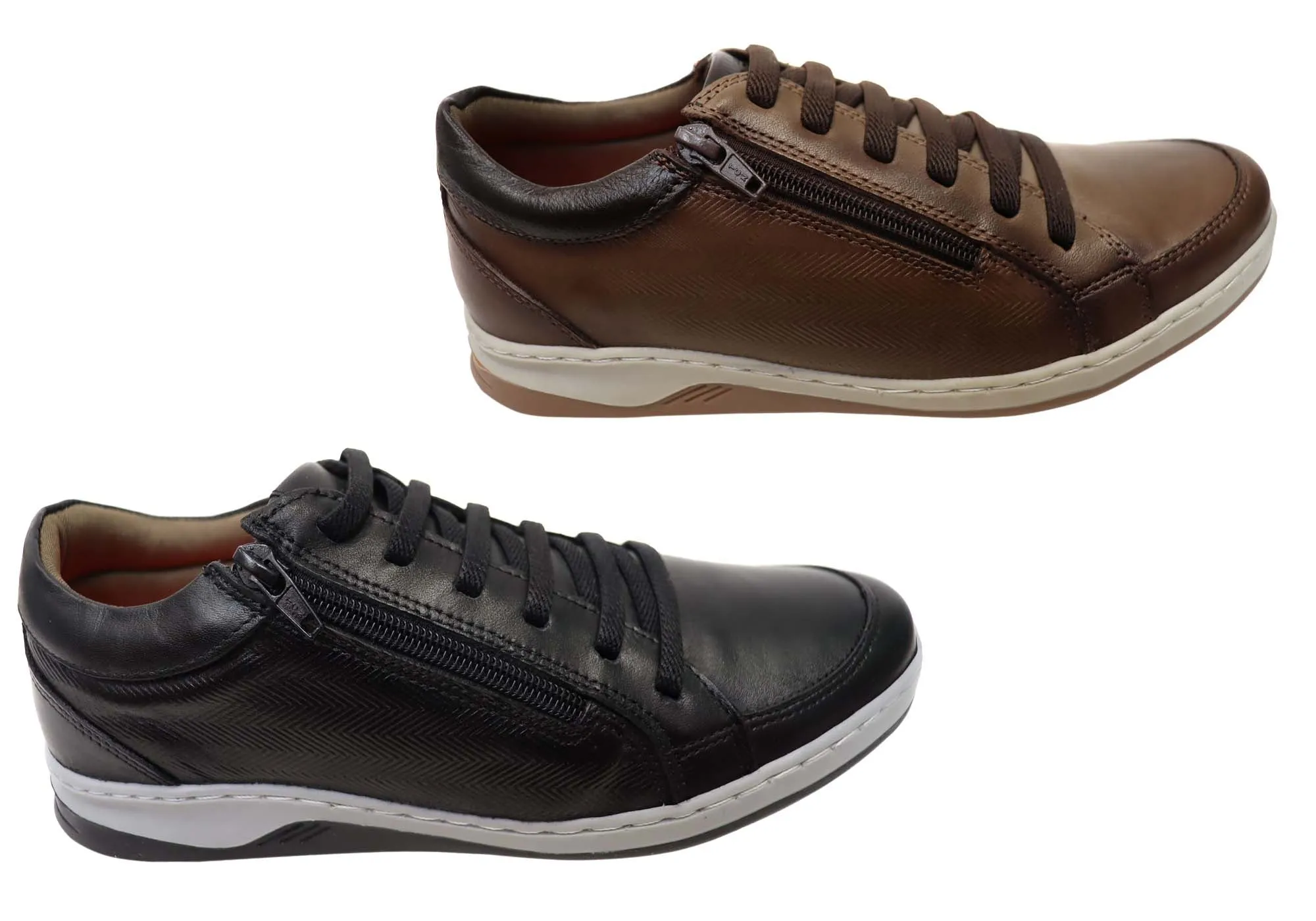 Perlatto Tim Herren Brasilianische Bequeme Leder Slip-On Freizeitschuhe Perlatto Schuhe
