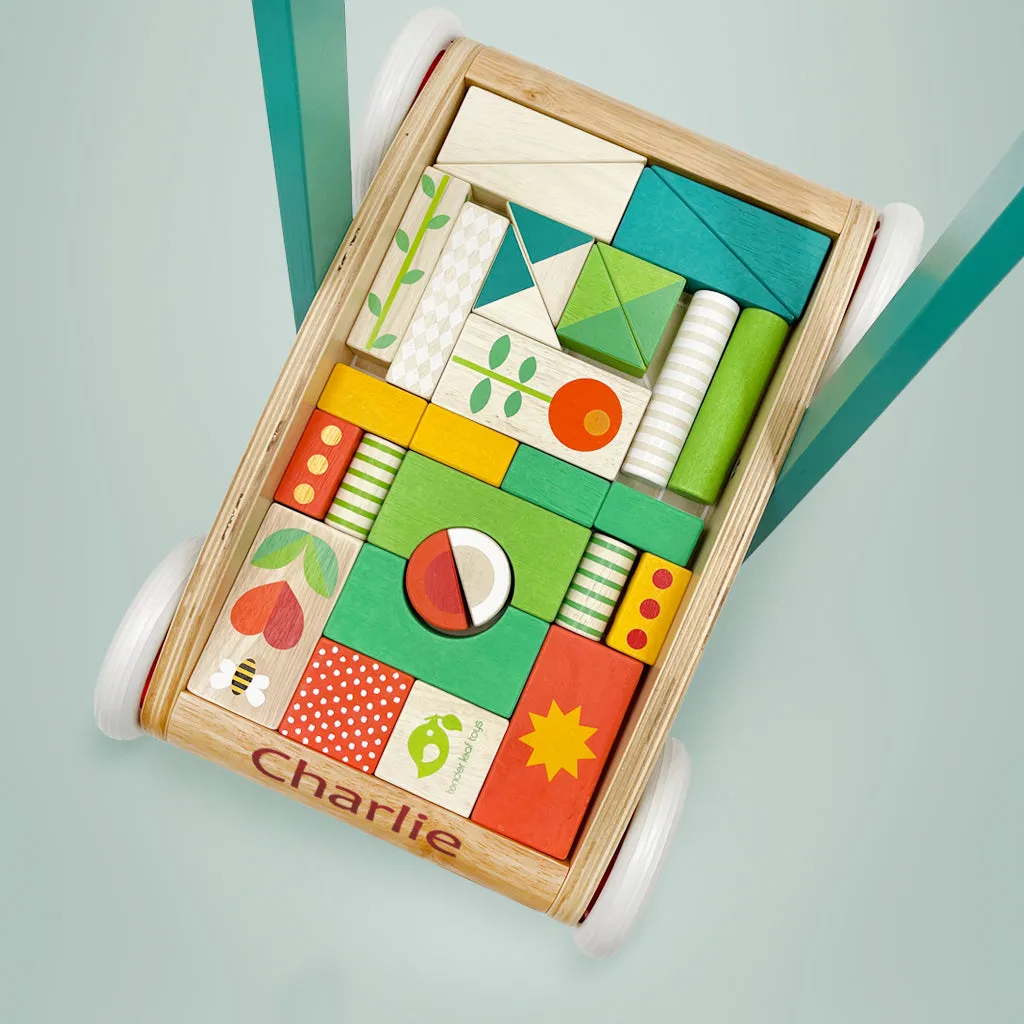 Personalisierter klassischer Baby-Block-Lauflernwagen