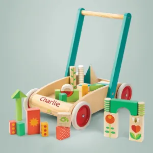 Personalisierter klassischer Baby-Block-Lauflernwagen