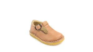 Petasil: Querstreben T-Bar Schuhe - Altrosa Leder