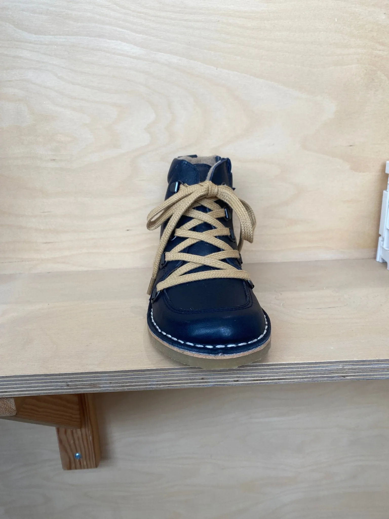 Petasil: Kent Wollfutter Stiefel - Marineblau Leder