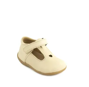 Petasil: Tima T-Bar Klettverschluss-Schuhe - Creme Savana
