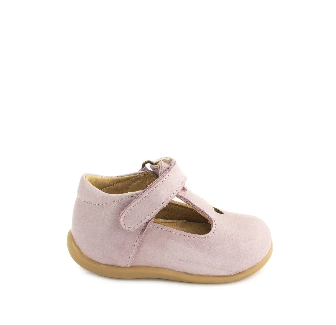 Petasil: Tima T-Bar Klettverschluss-Schuhe - Altrosa Savana