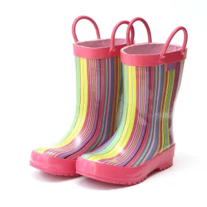 Pluie Pink Streifen Regenstiefel