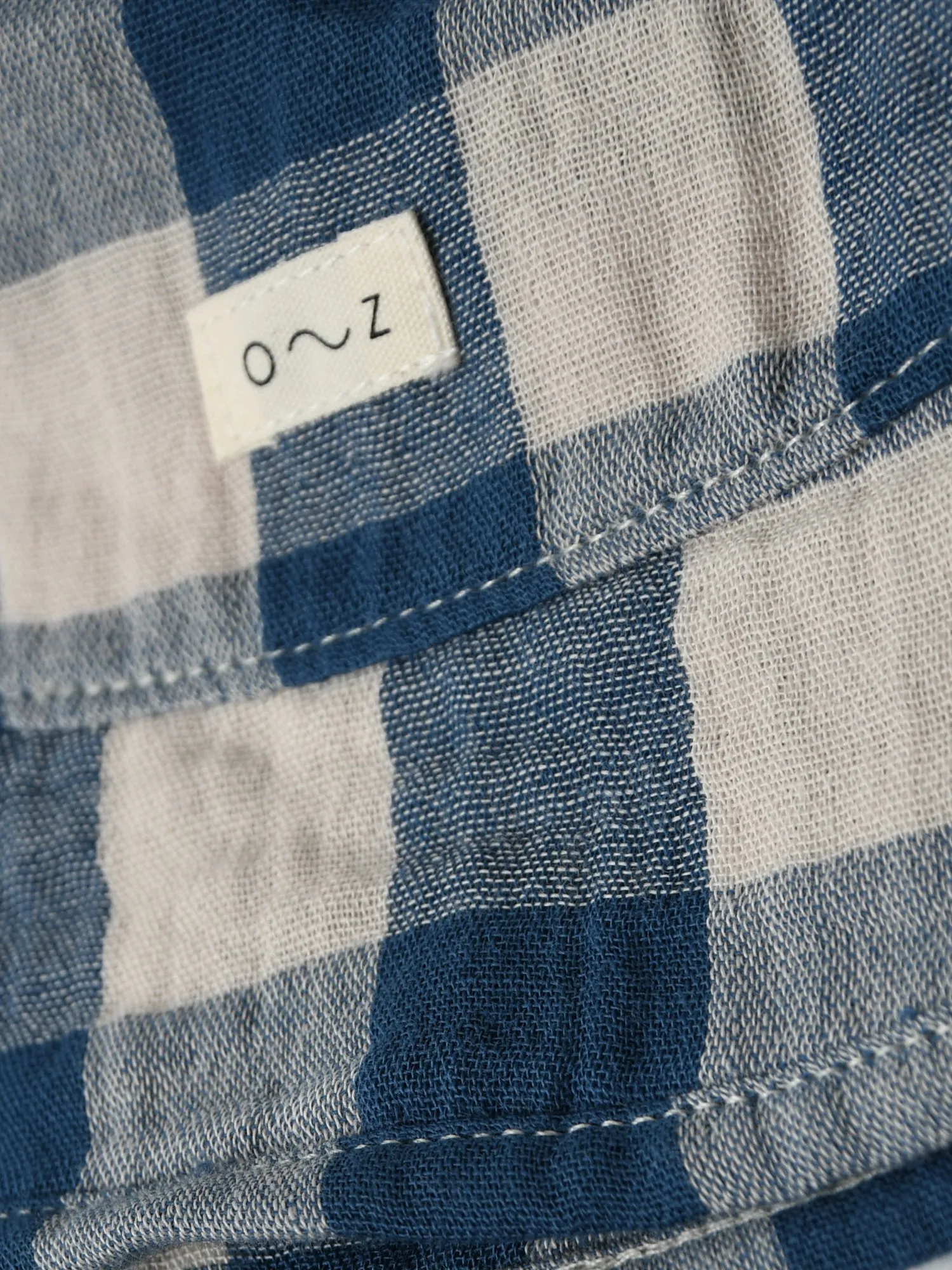 Töpferei-Blau Gingham Eimer-Sonnenhut