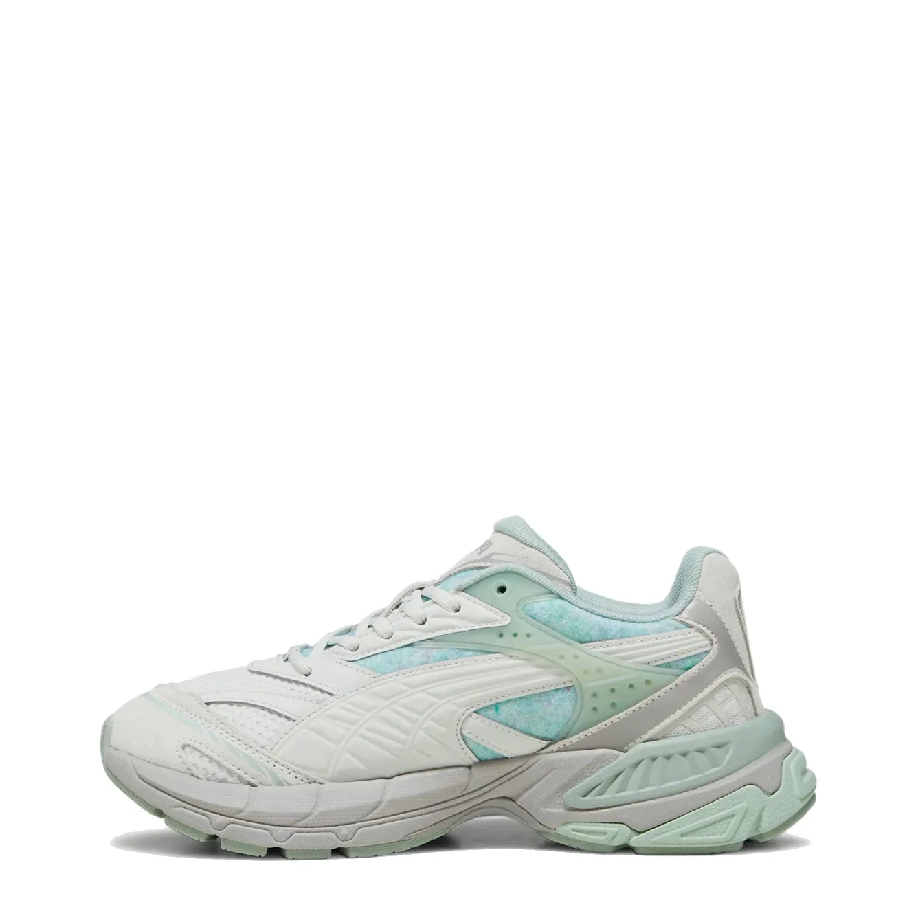 Puma Damen Velophasis Rerooted Trainer Ruhiges Grau / Grüner Nebel