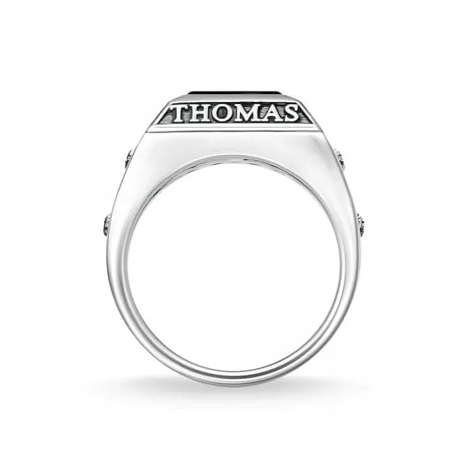 Rebel At Heart Black College Ring TR2243-698-11 Thomas Sabo Ringe