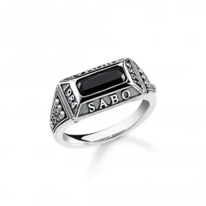 Rebel At Heart Black College Ring TR2243-698-11 Thomas Sabo Ringe