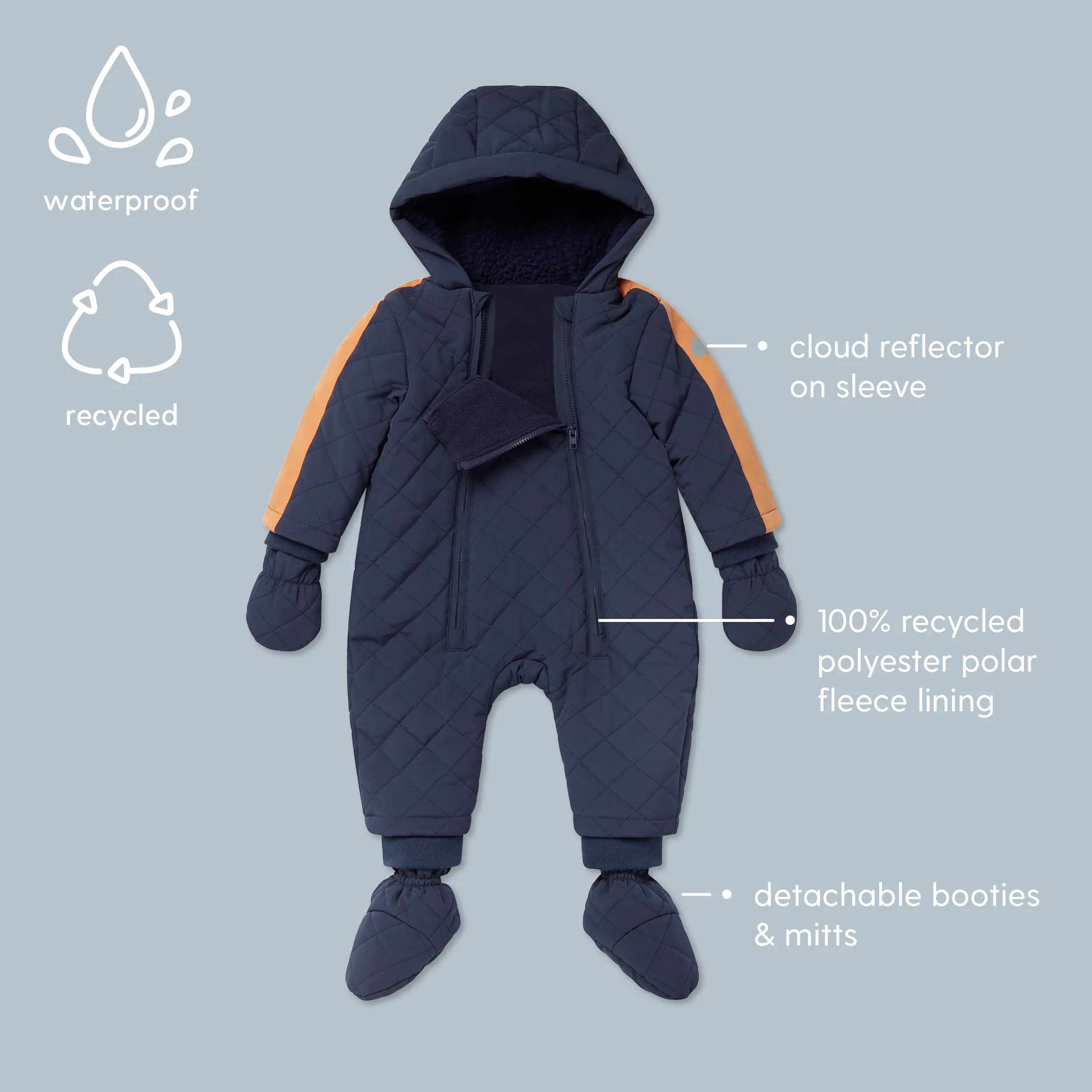 Recycelter Stepp-Snowsuit
