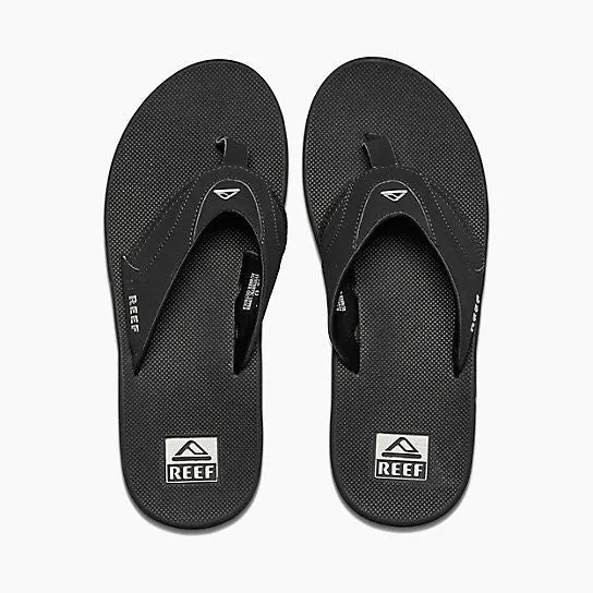 Reef Fanning Black Silver BLS Herren Sandalen 2026-BLS Flaschenöffner Flip Flops