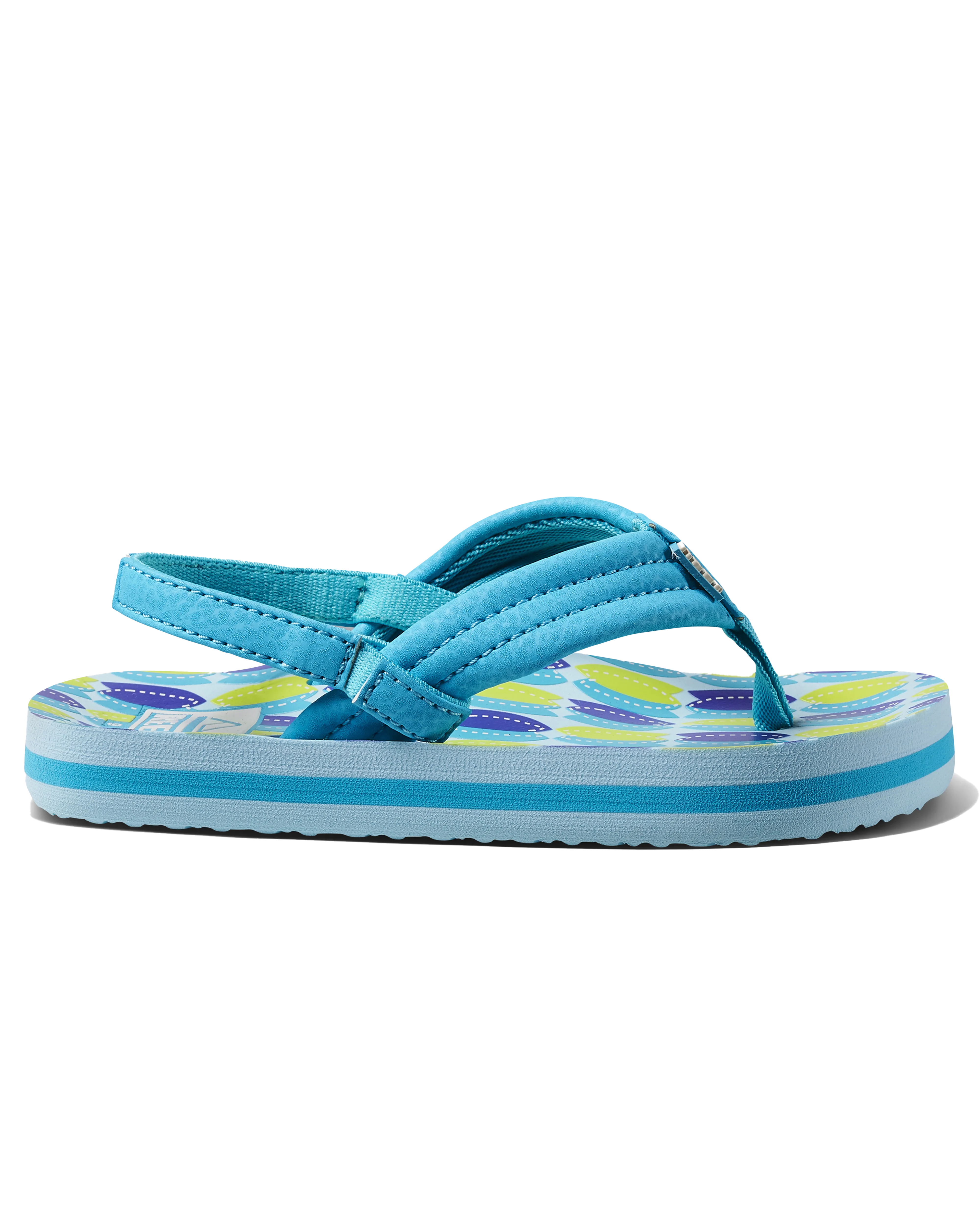 Reef Schuhe Jungen Little Ahi Flip Flops in Blau Fisch