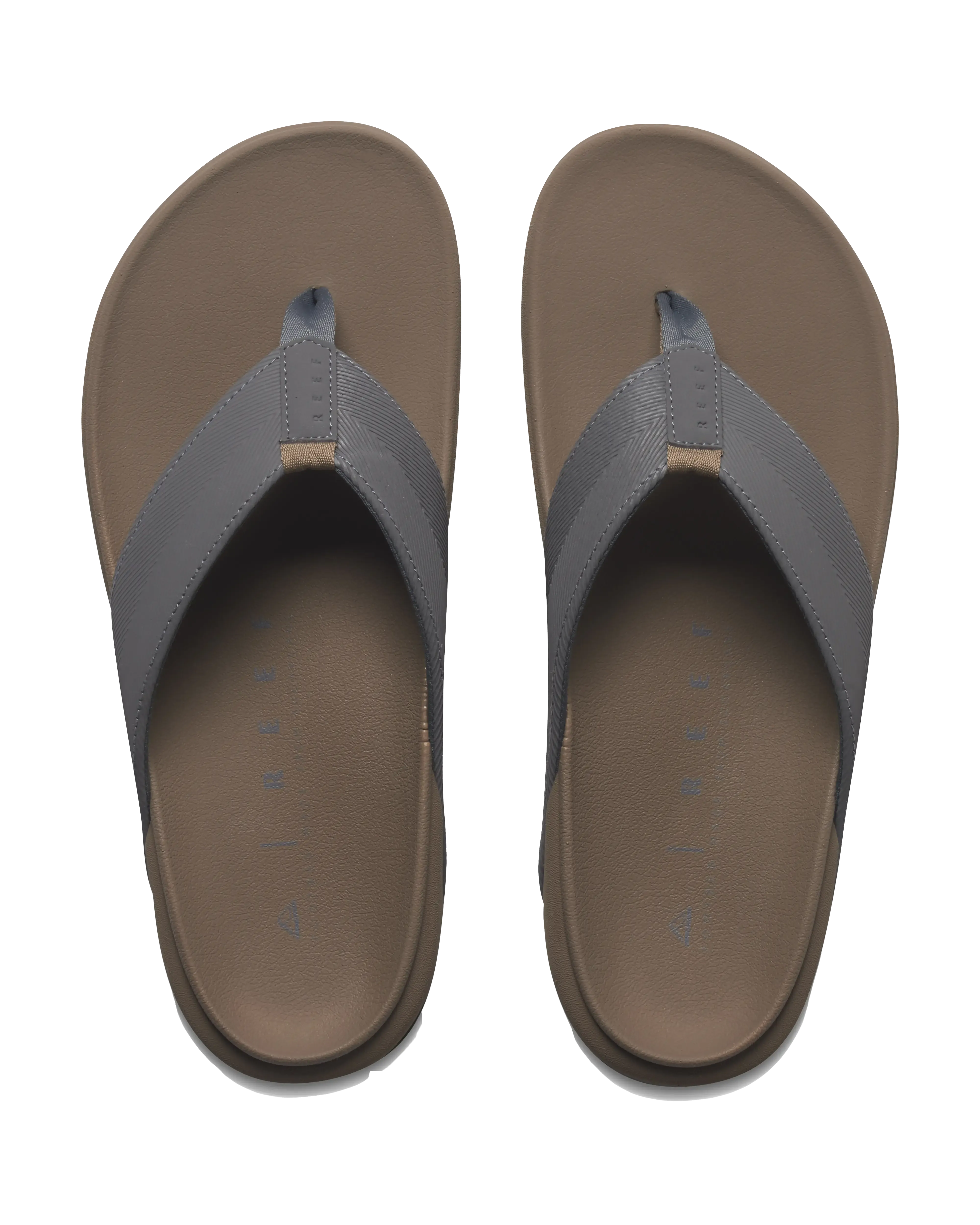 Reef Shoes Die Raglan Flip Flops in Fossil & Grau
