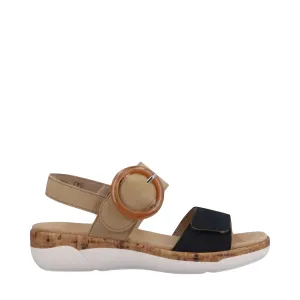 Remonte Damen Jocelyn 53 Sandale in Blau/Sand