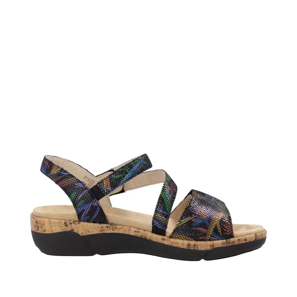 Remonte Damen Jocelyn 60 Sandale in Schwarz Multi