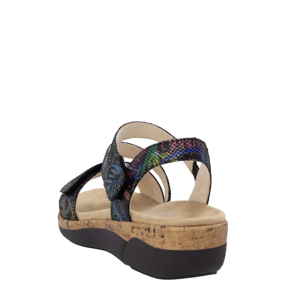 Remonte Damen Jocelyn 60 Sandale in Schwarz Multi
