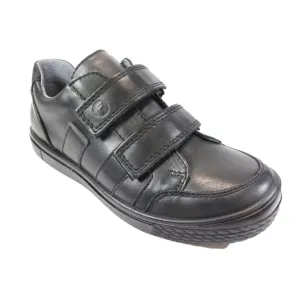 Ricosta: Ethan Rip Tape Schülerschuhe - Schwarzes Leder
