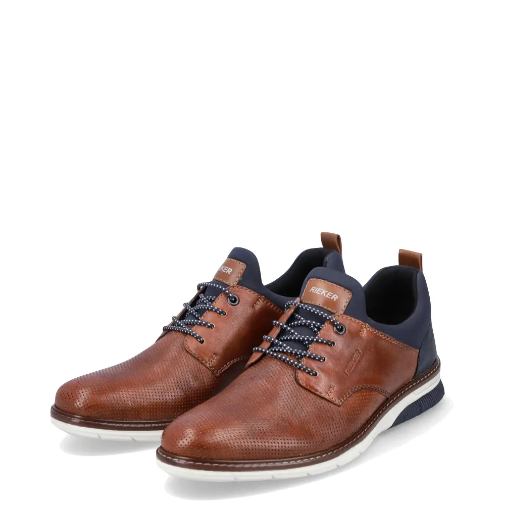 Rieker Herren Dustin 50 Perforierter Schuh in Hellbraun