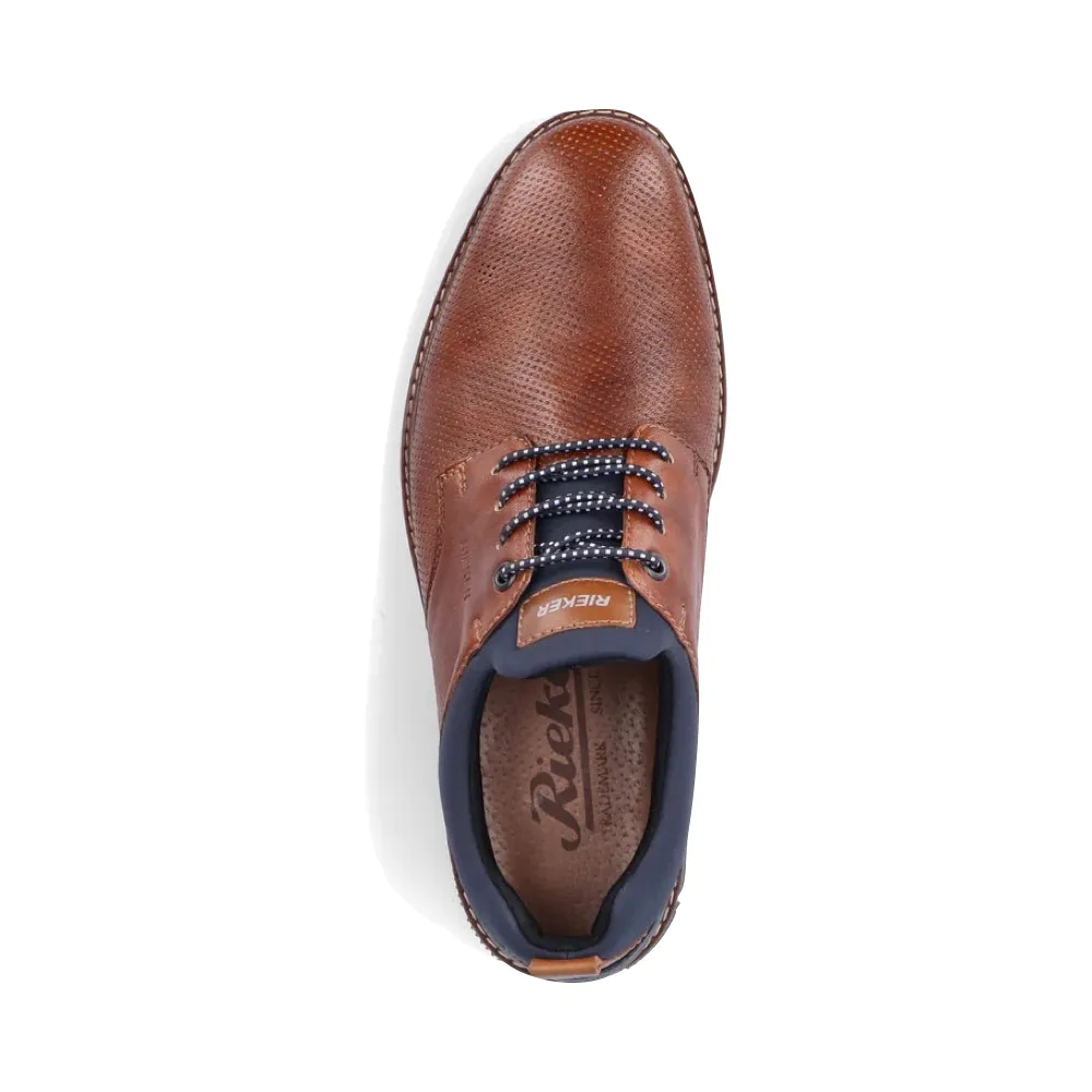 Rieker Herren Dustin 50 Perforierter Schuh in Hellbraun