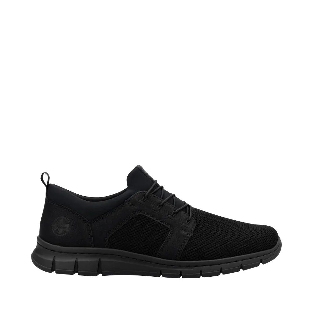 Rieker Herren Timo 96 Bungee-Schnürung Slip-On Sneaker in Schwarz