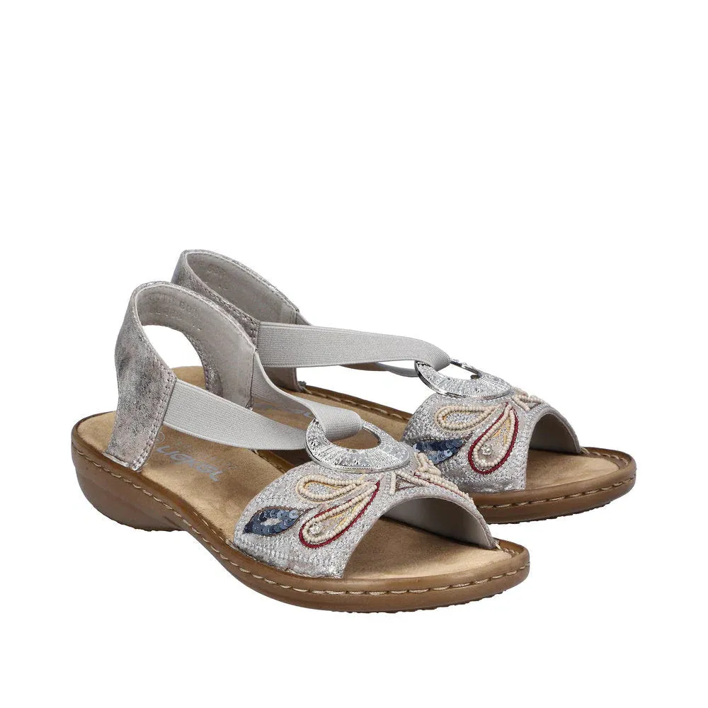 RIEKER REGINA SANDALETTE - SILBER MULTI - 608B490