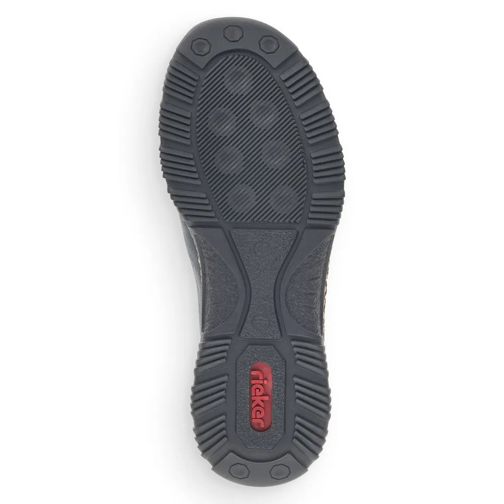 Rieker Schuhe N3271-35 Weinrot Ozean Multi Bungee
