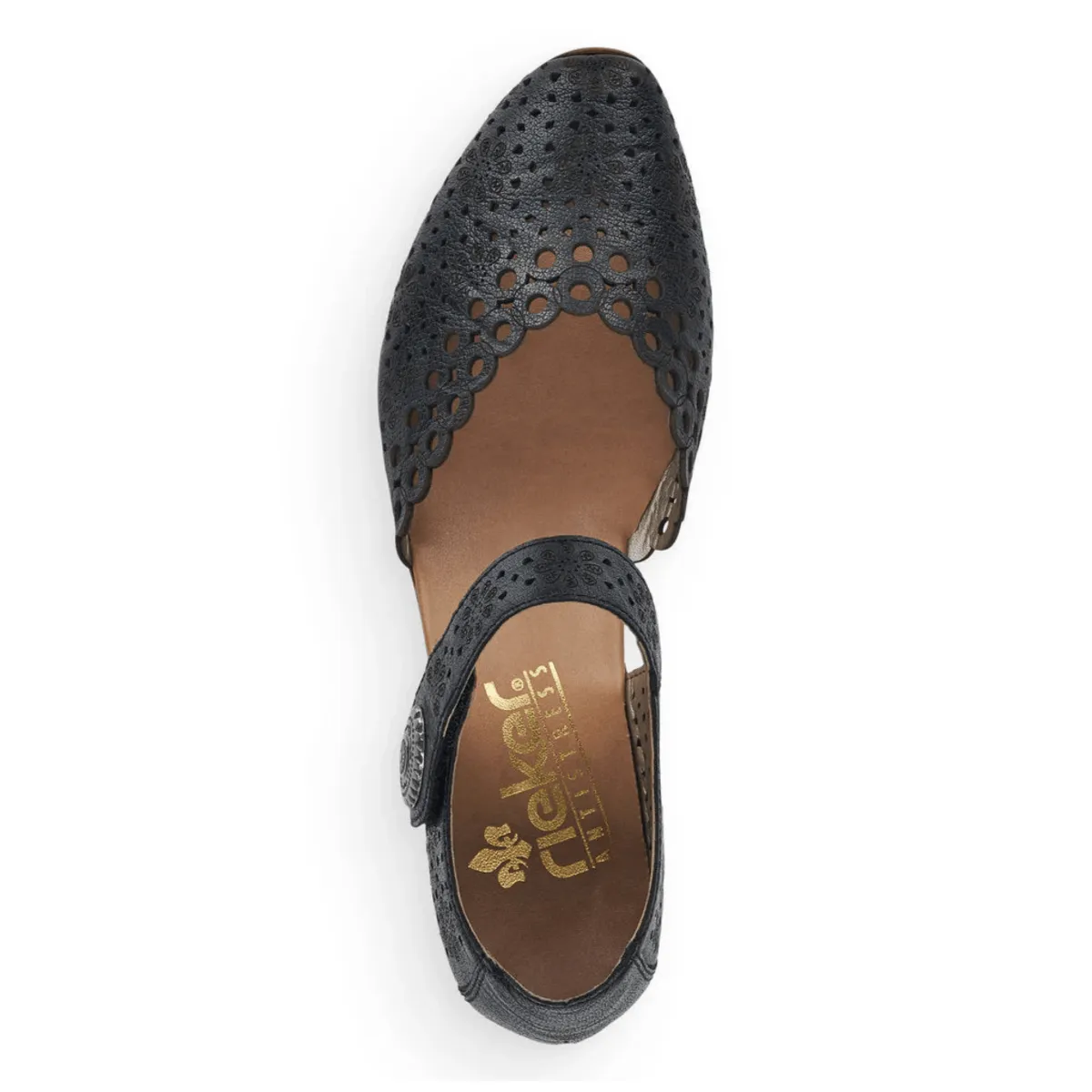 Rieker Damen 43753-02 Mirjam Schwarz Lack
