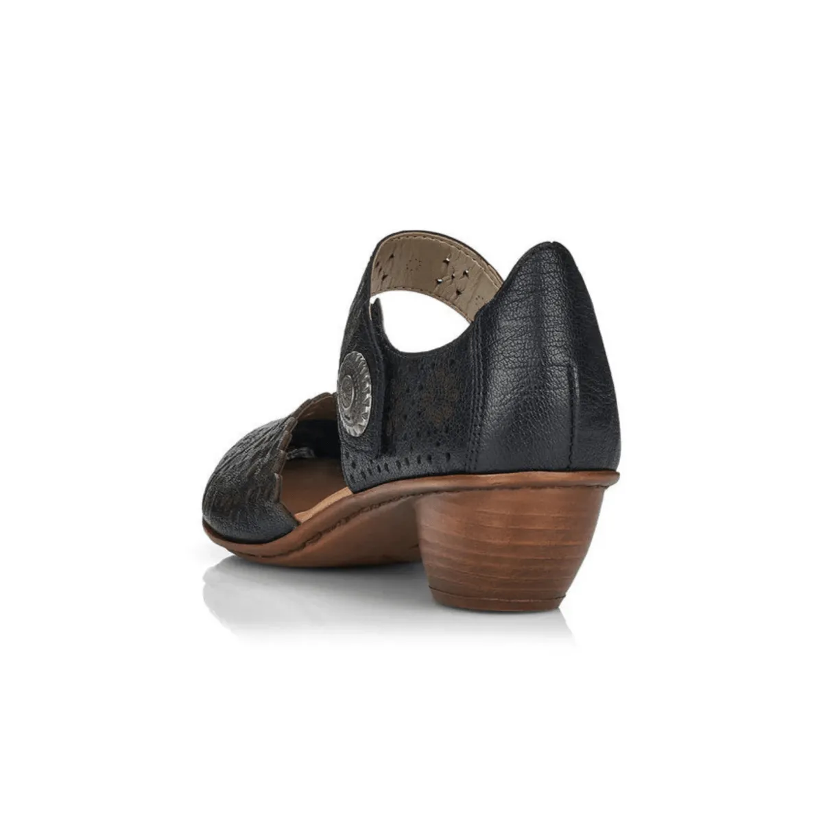 Rieker Damen 43753-02 Mirjam Schwarz Lack
