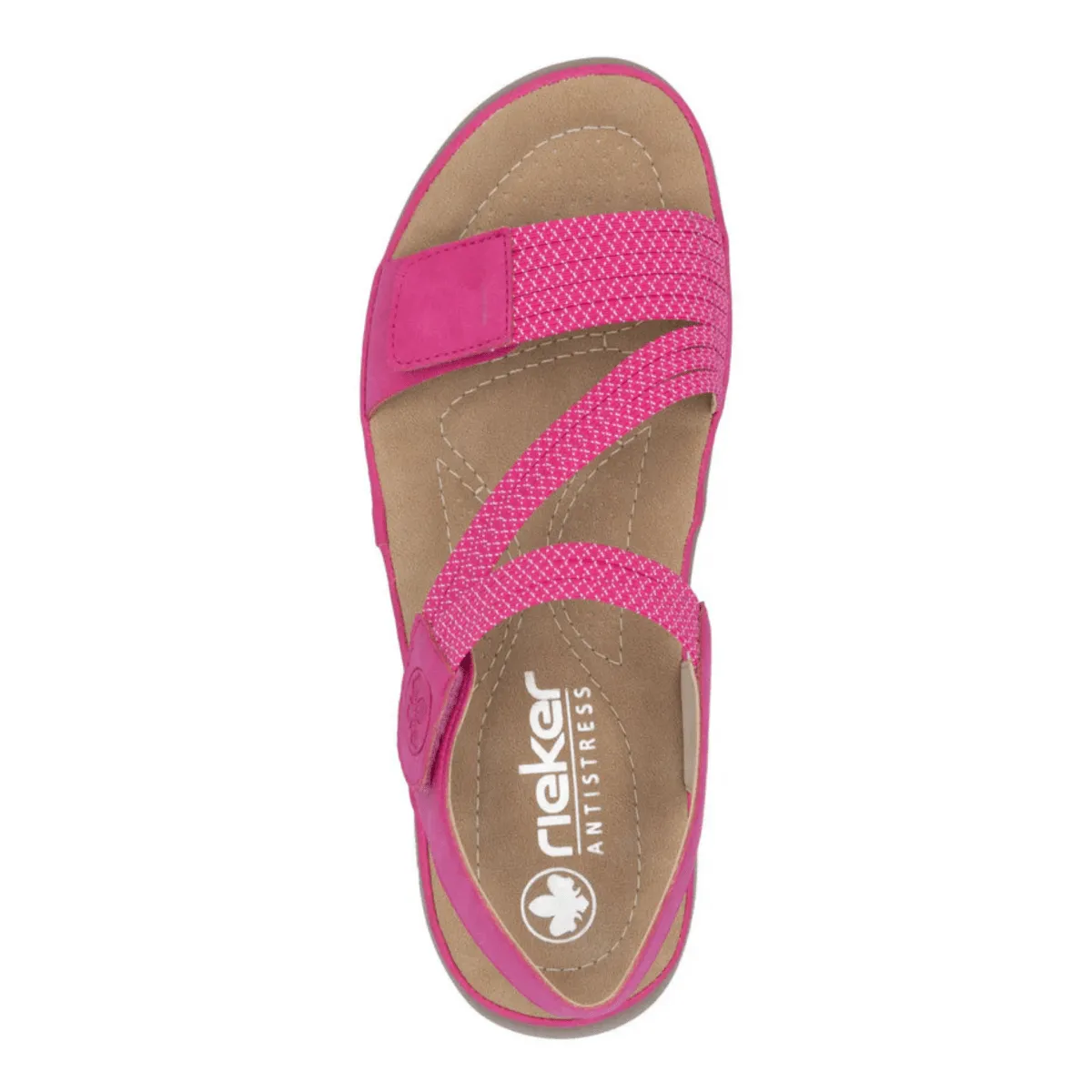 Rieker Damen 64870-31 Franja Fuchsia/Weiß