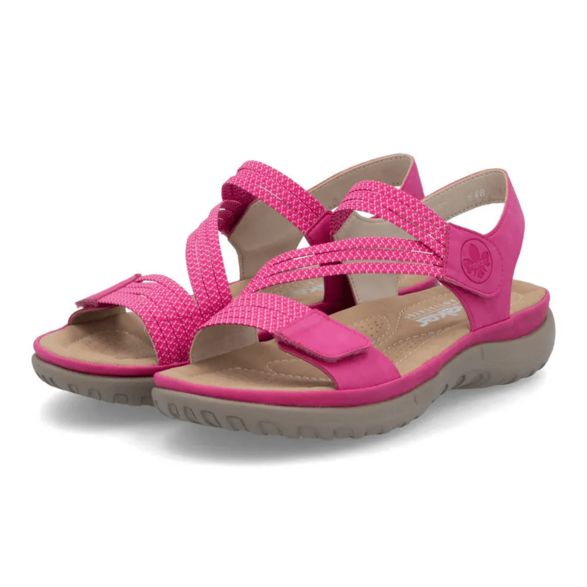 Rieker Damen 64870-31 Franja Fuchsia/Weiß