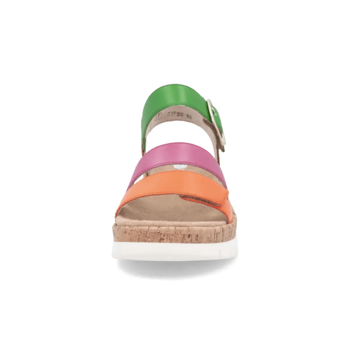 Rieker Damen D2P50-90 Gizela Aperol Orange/Fuchsia/Absinthgrün/Muskatnuss
