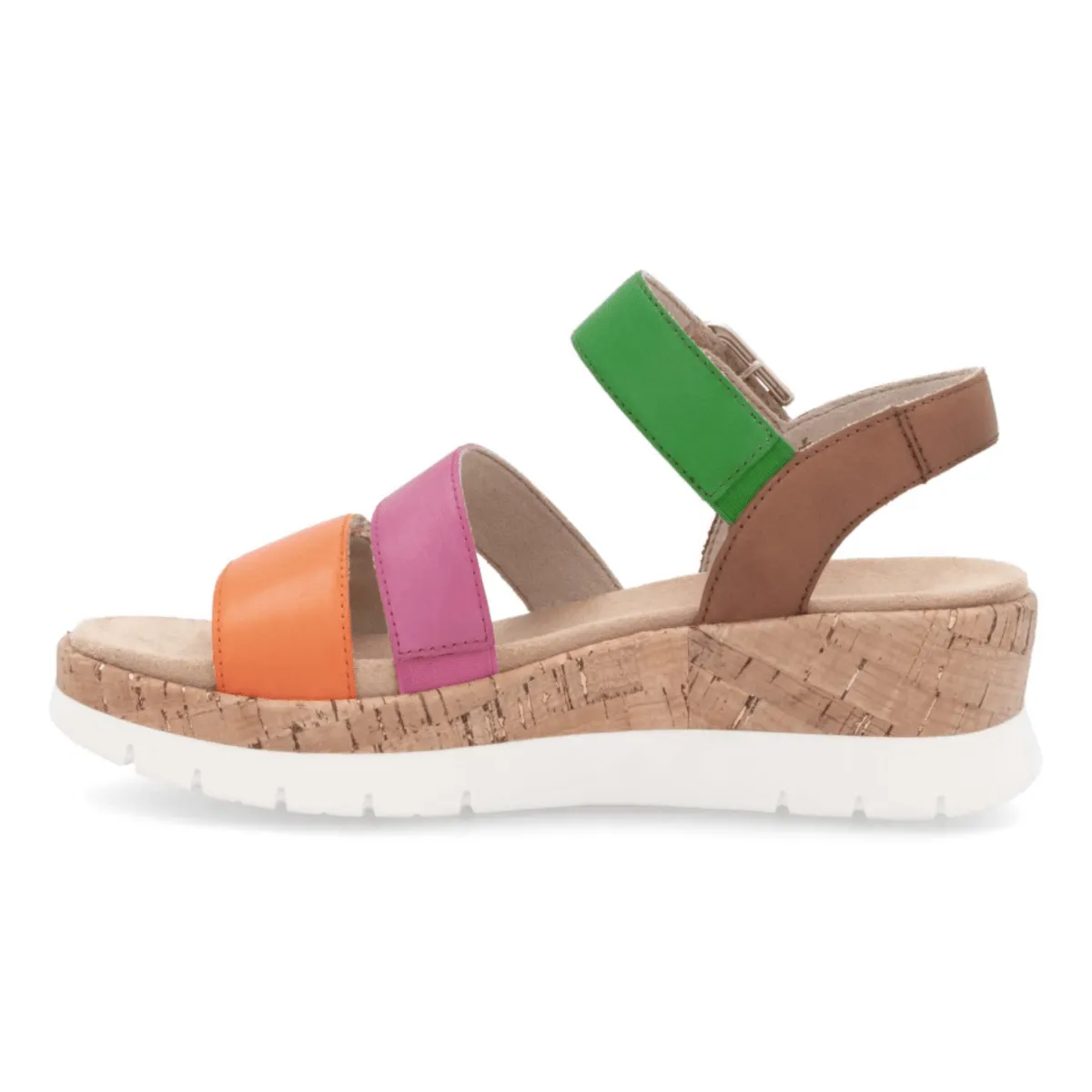 Rieker Damen D2P50-90 Gizela Aperol Orange/Fuchsia/Absinthgrün/Muskatnuss